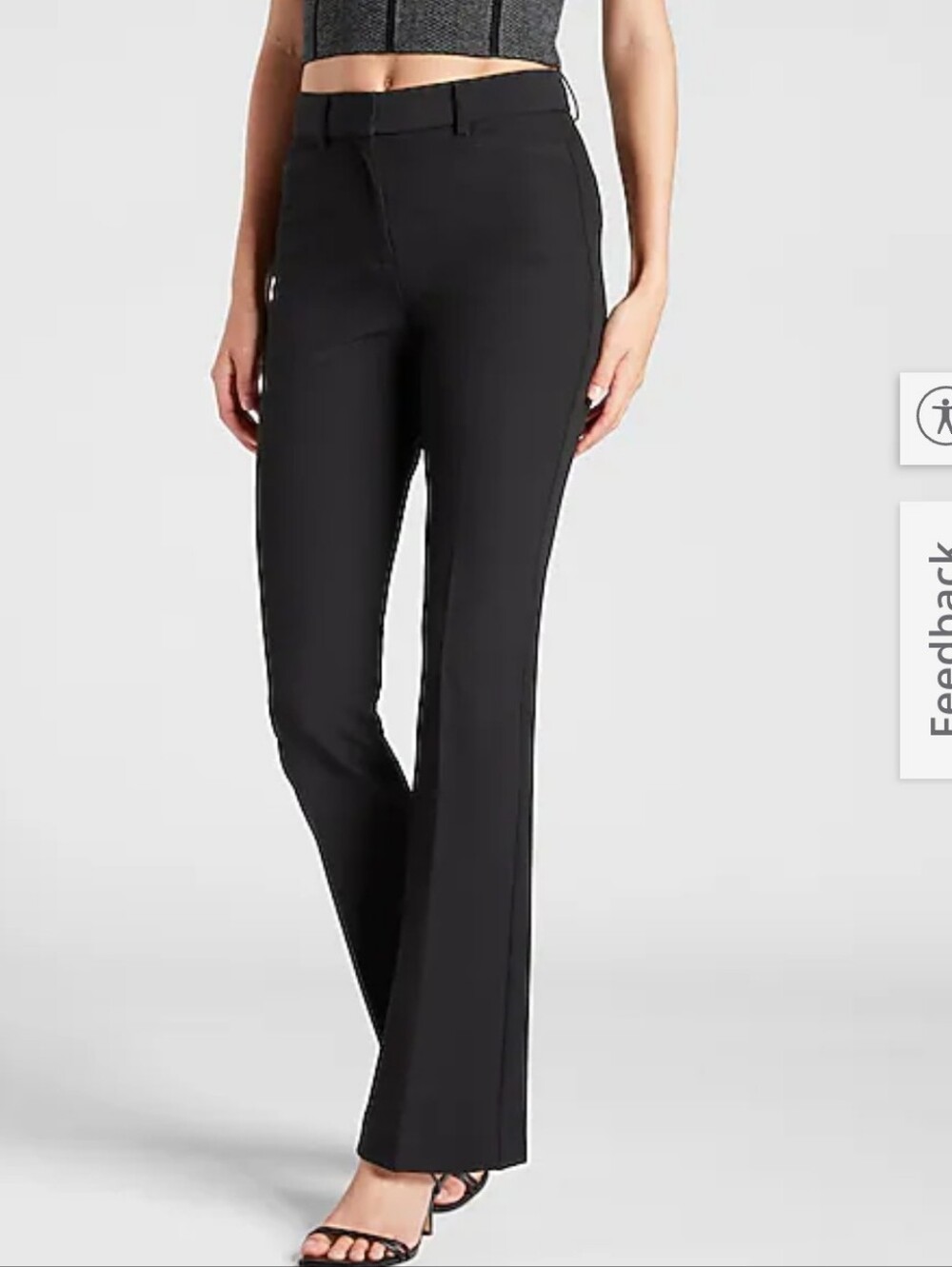 NWT Express High Waisted Supersoft Twill Bootcut Pant Black Size XL - Picture 2 of 12